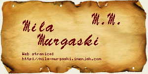 Mila Murgaški vizit kartica